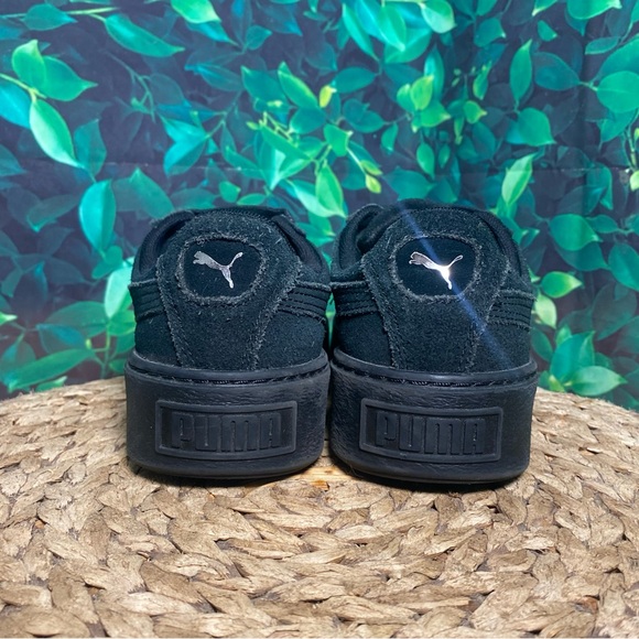 Puma suede crushed gem platform black suede lace sneakers - Picture 4 of 7